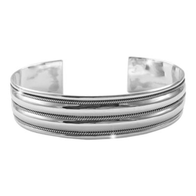 Ladies Silver Bangle Wide