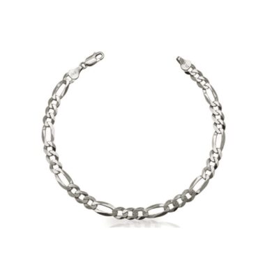 Silver Figaro Bracelet