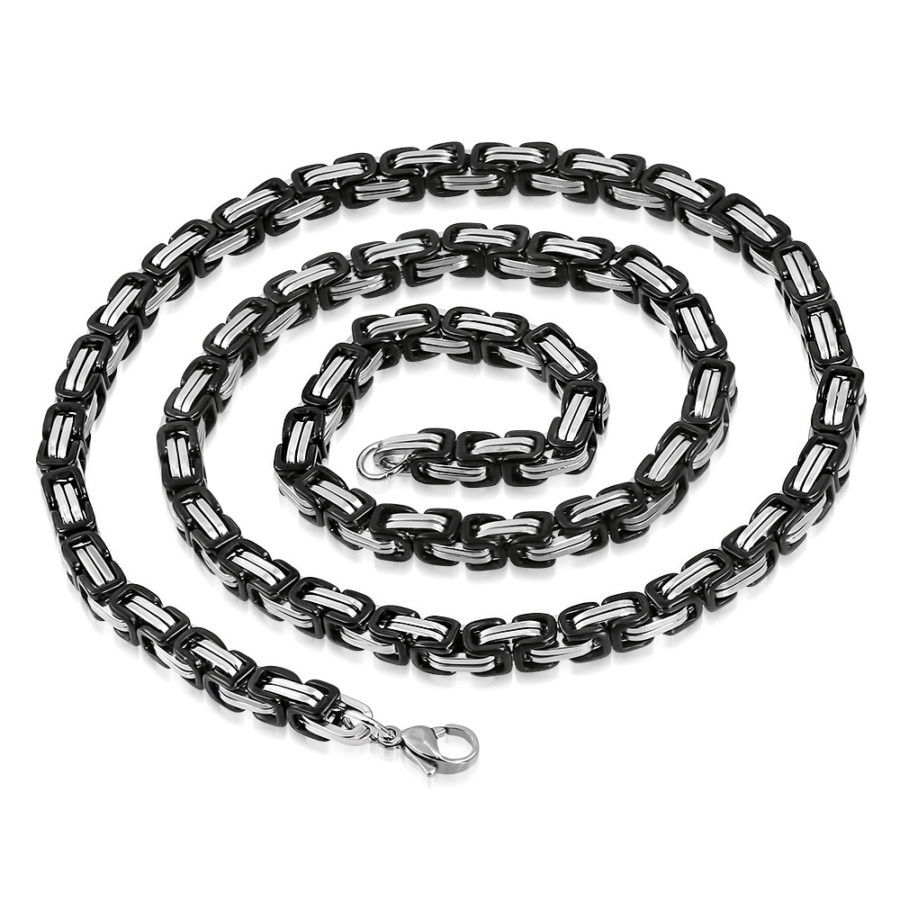 Byzantine Necklace - Black & Silver