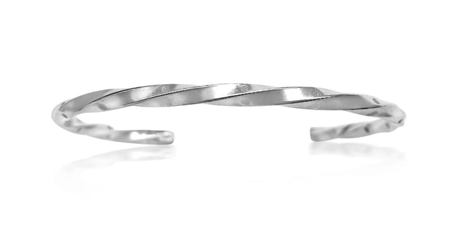Details about   Solid Silver Cuff Torque Bangle Concave Spiral Bracelet Hallmarked Boxed 