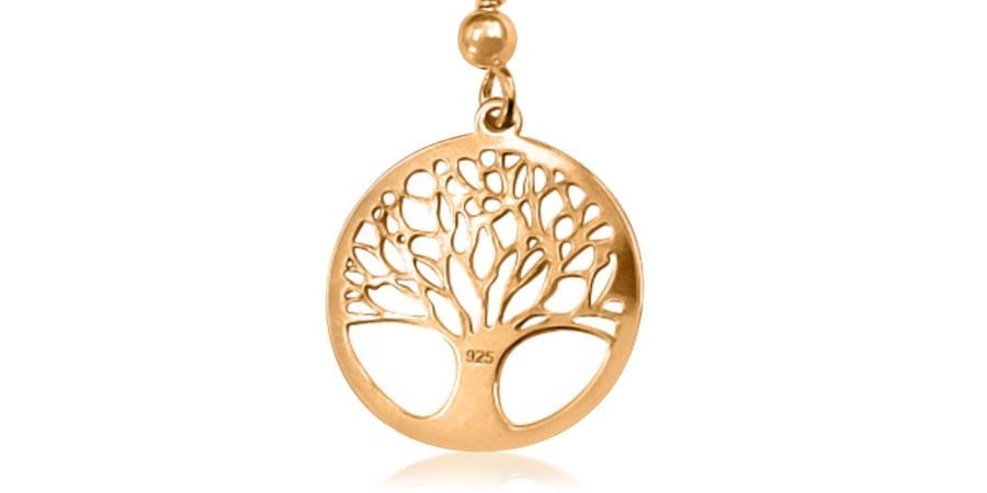 Mulberry Tree of Life Earrings Rose Gold