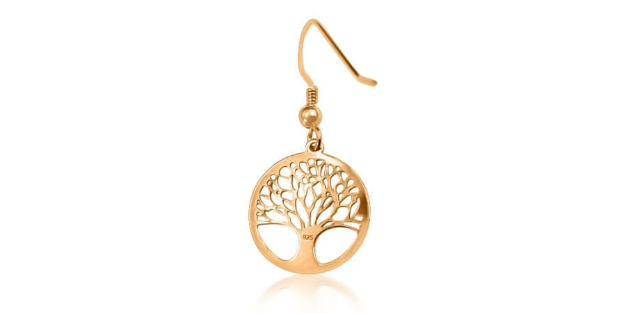 Rose Gold Tree of Life Earrings
