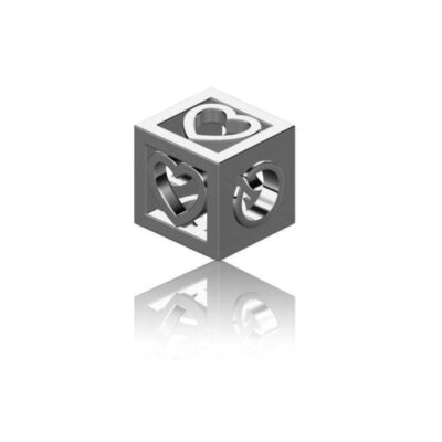 Heart Cube Charm