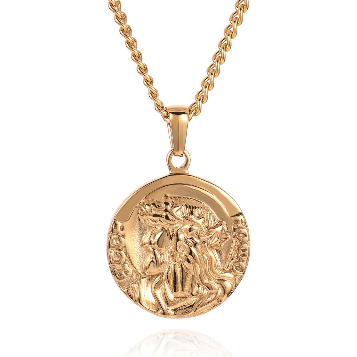 Zeus Pendant Necklace Gold