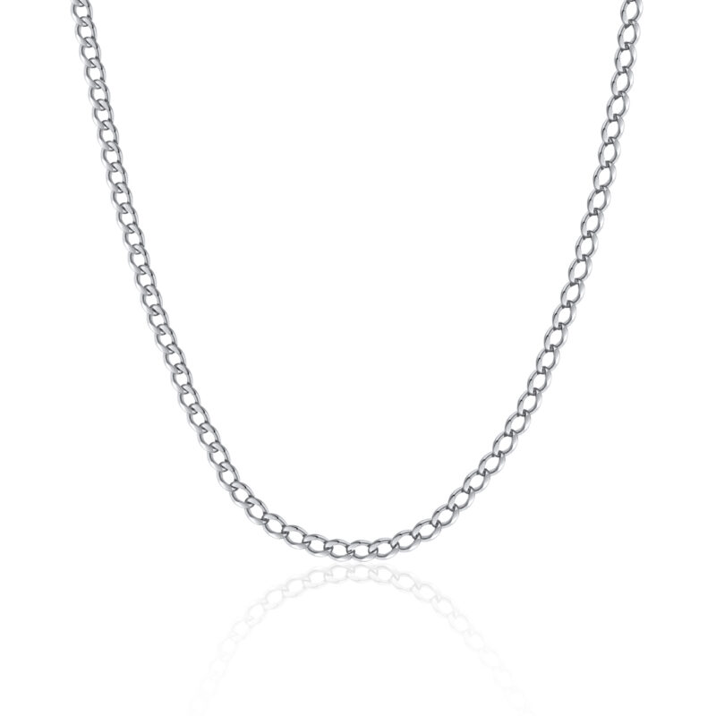 Mens Silver Cuban Chain 4mm