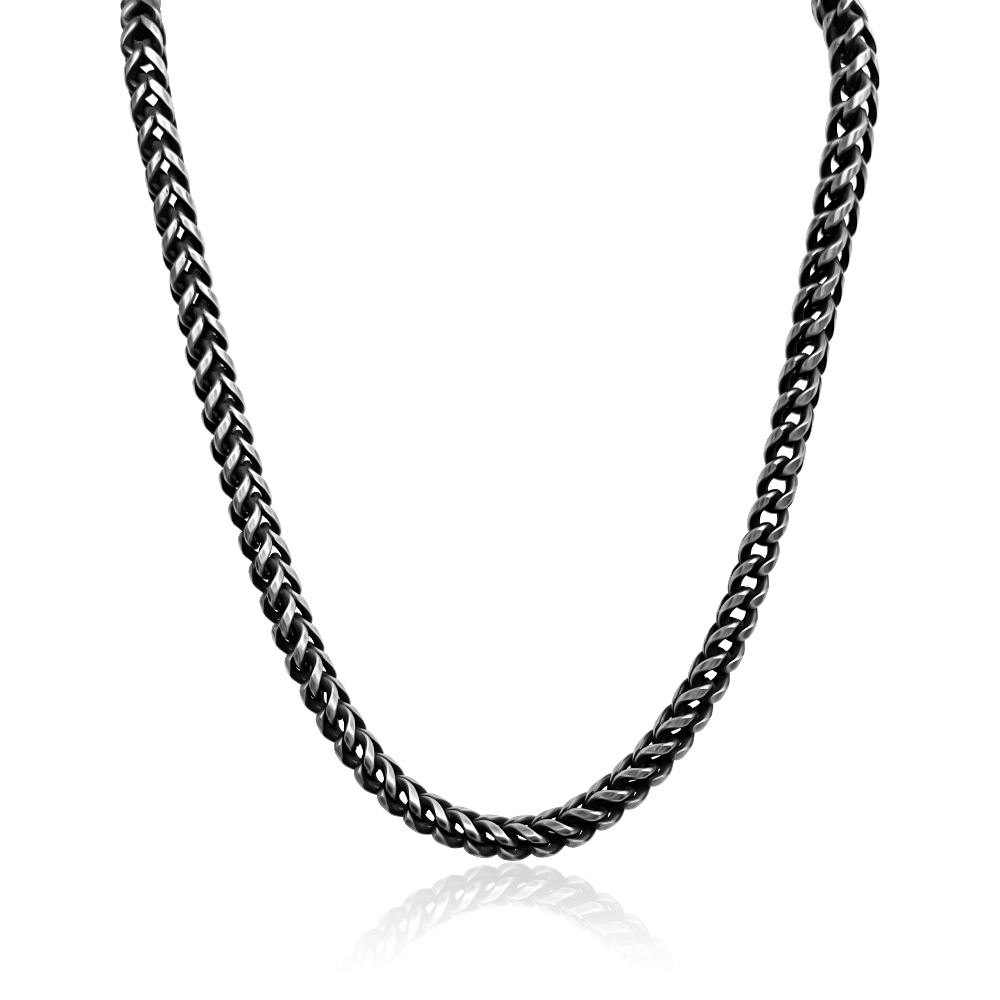 Mens Gunmetal Chain Necklace | 22 Inches | 6mm Width | Topgun | Mens Gift Idea January Sales