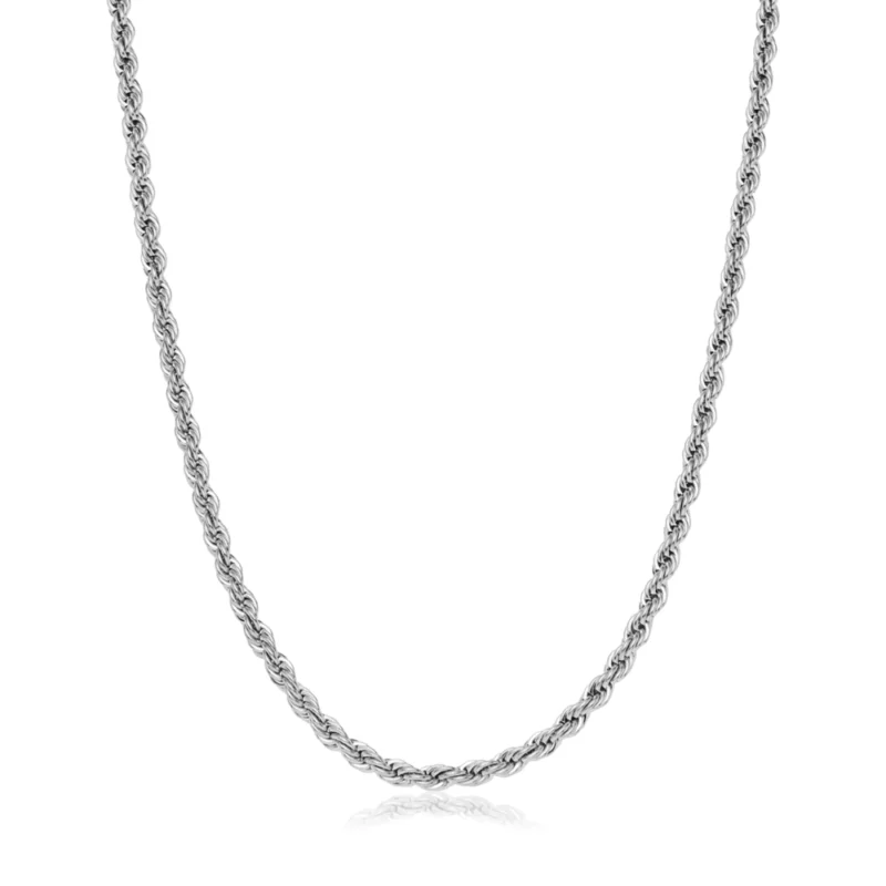 Mens Silver Rope Chain 4mm
