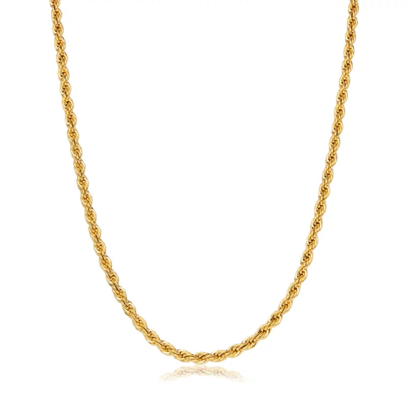 Mens Gold Rope Chain 4mm