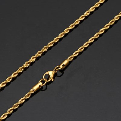 Mens Gold Rope Chain | 4mm Width | Alfred & Co. London