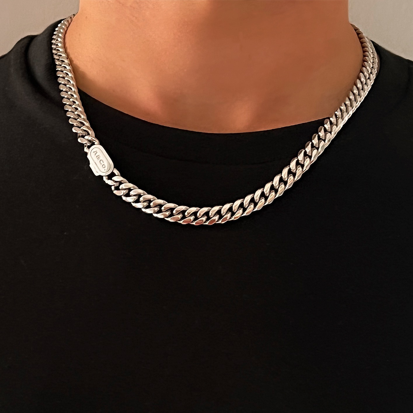 Big Chain Link Necklace | 925 Sterling Silver 22 Inches (55.88cm)