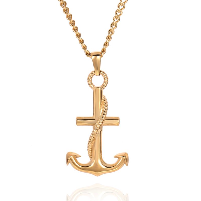 Anchor Gold Pendant Necklace