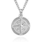 Compass Necklace Silver