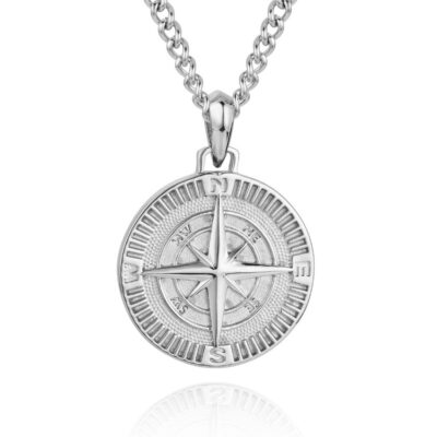 Gold Compass Pendant | Men's Designer Jewelry Necklace | Forge & Foundry