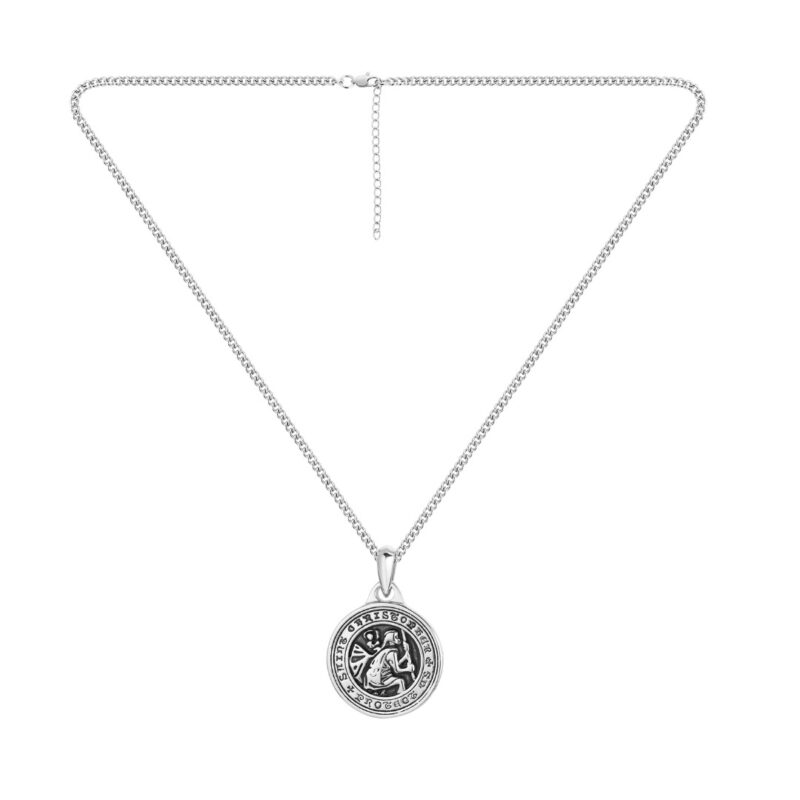 Saint Christopher Necklace Silver