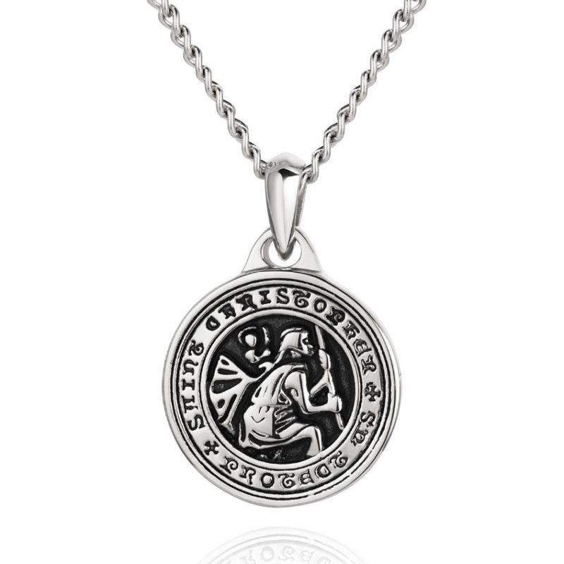 Saint Christopher Necklace Silver