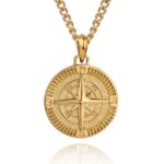 Compass Necklace Gold