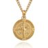 Compass Necklace Gold
