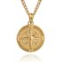 Compass Necklace Gold