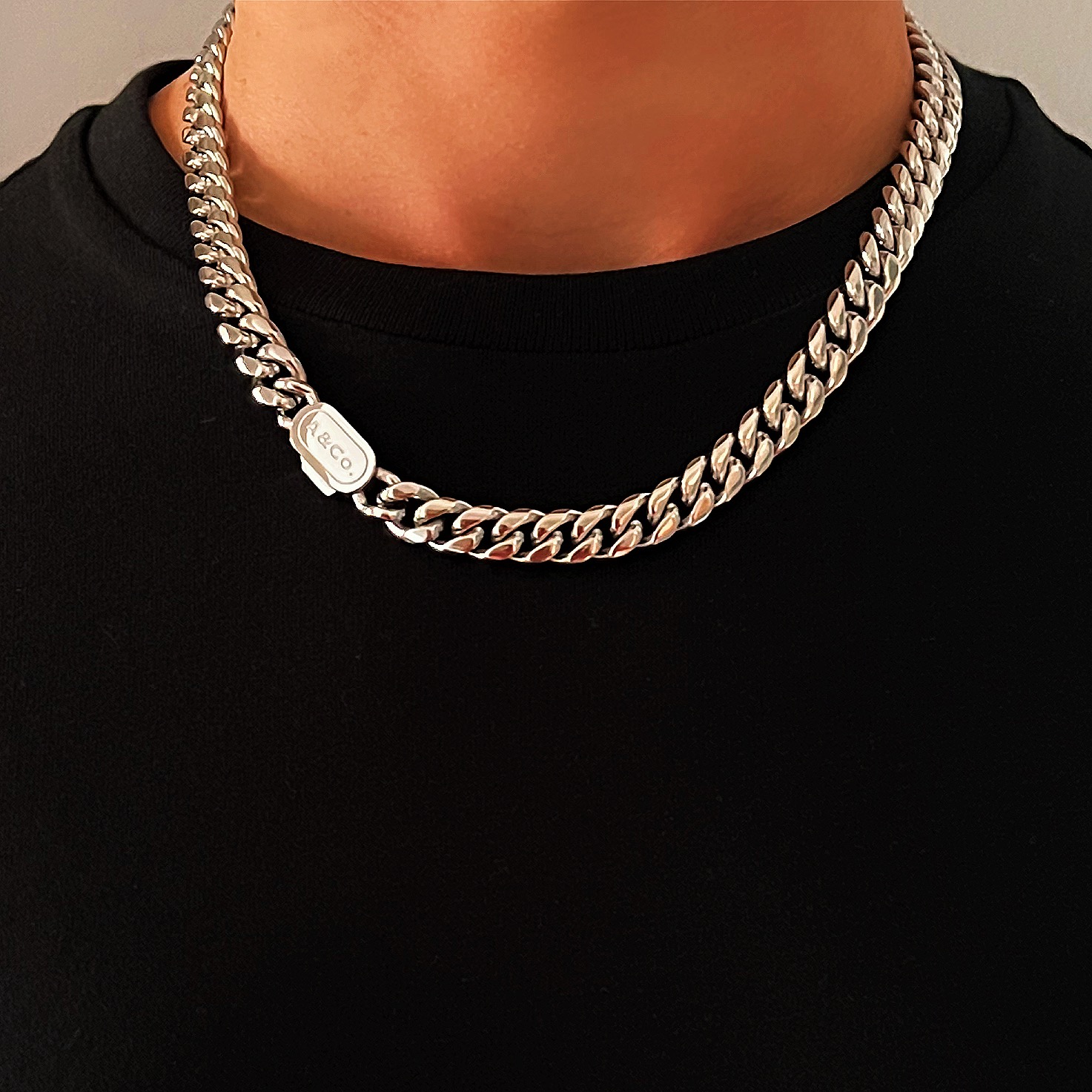 JAXXON 10mm Cuban Link Silver Chain | 22