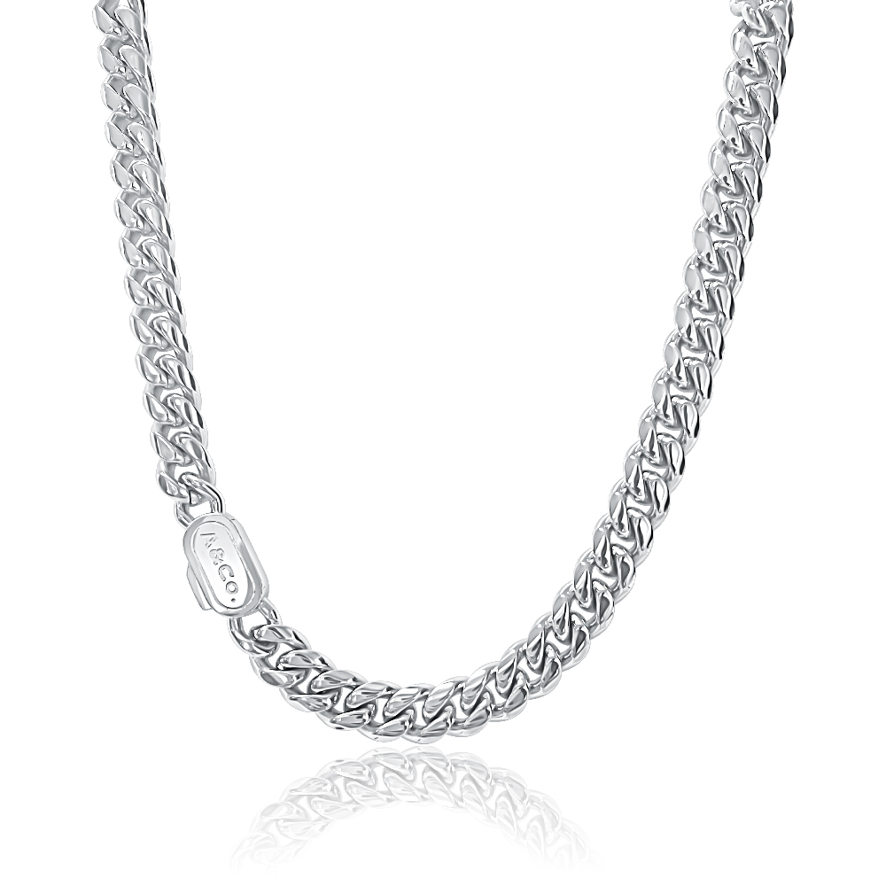 Sterling Silver Mens Cuban Link Chain Necklace