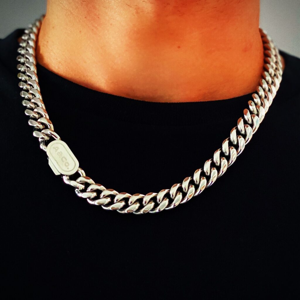 Silver Cuban Chain 12mm Width Alfred & Co. London