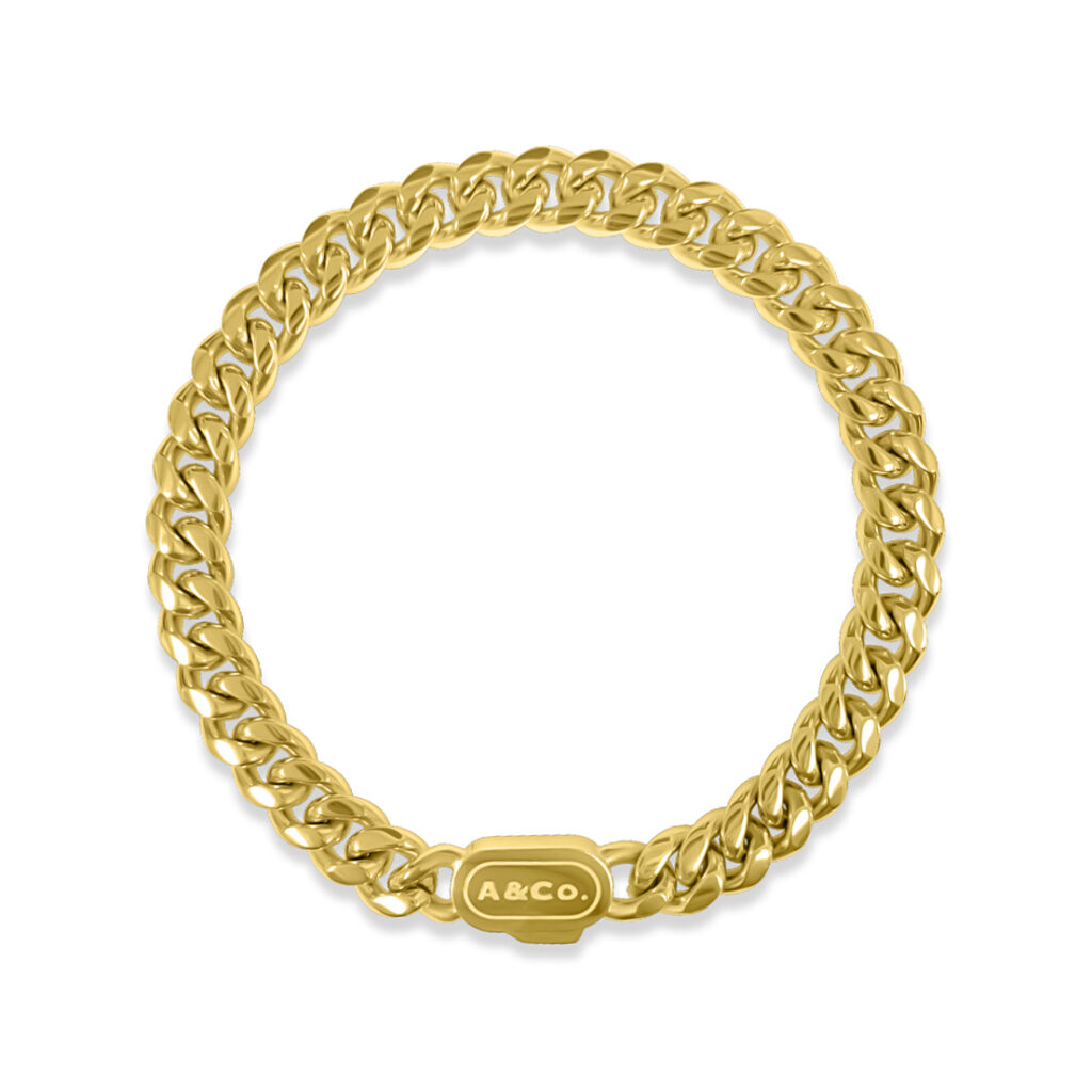 Mens Gold Bracelet 4mm Width Alfred & Co. London