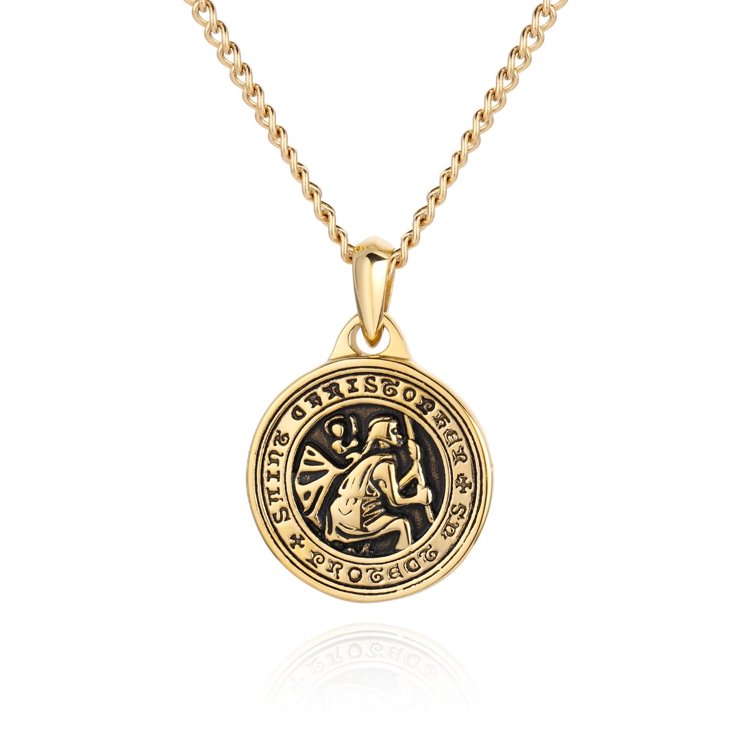 Saint Christopher Necklace Gold