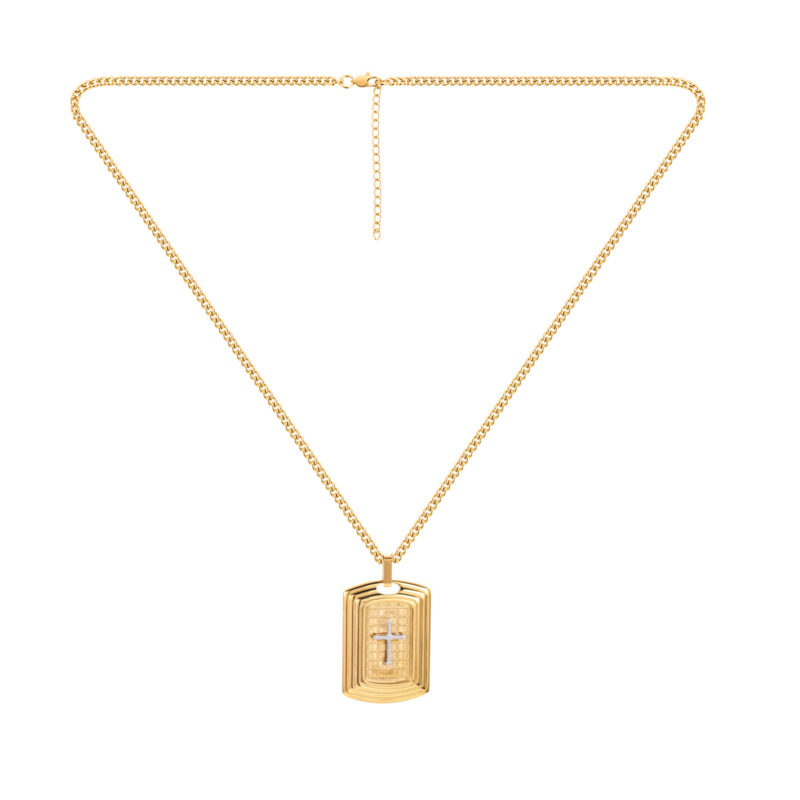 GOLD CRUCIFIX NECKLACE