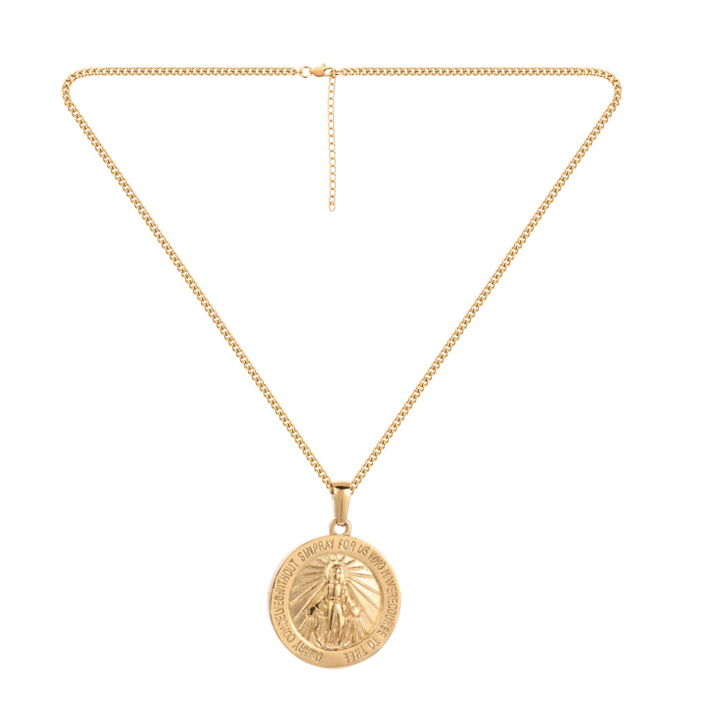 Mens Gold Chain Necklace | Rope | 4mm Width | Unisex | Alfred & Co.