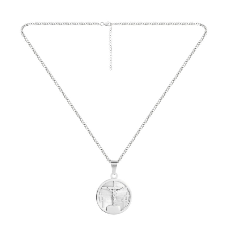 silver crucifix necklace