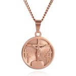 CRUCIFIX NECKLACE ROSE GOLD