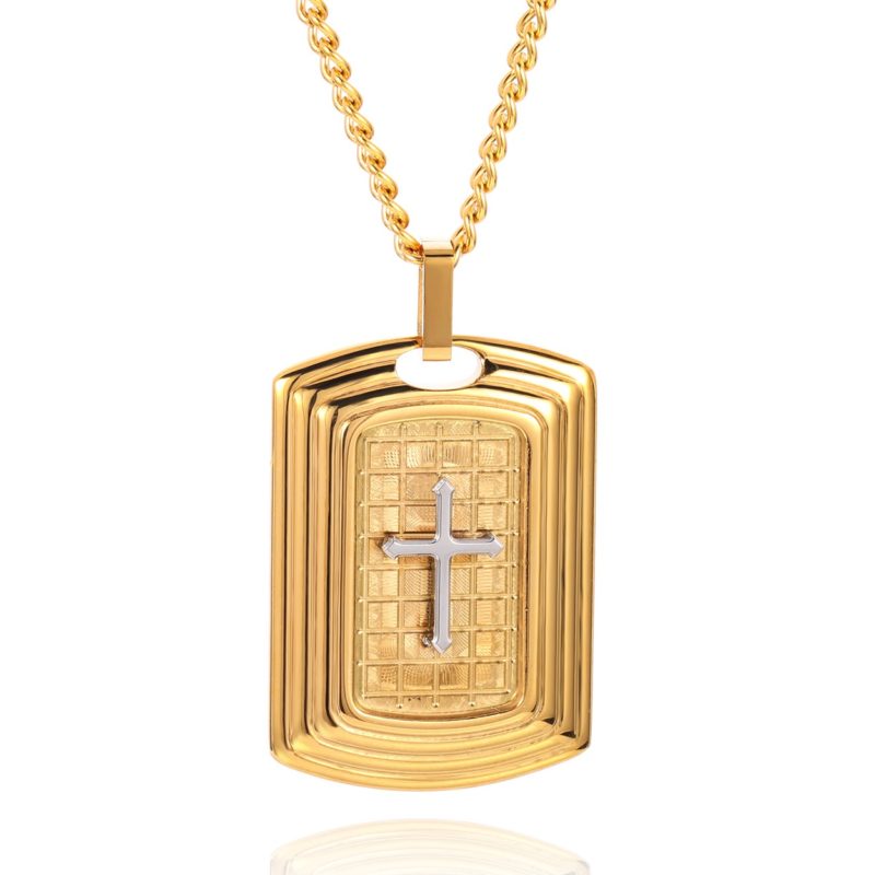 Crucifix Necklace Gold & Silver