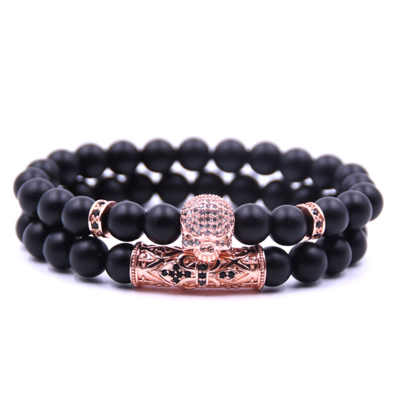 SKULL ROSE GOLD BRACELET