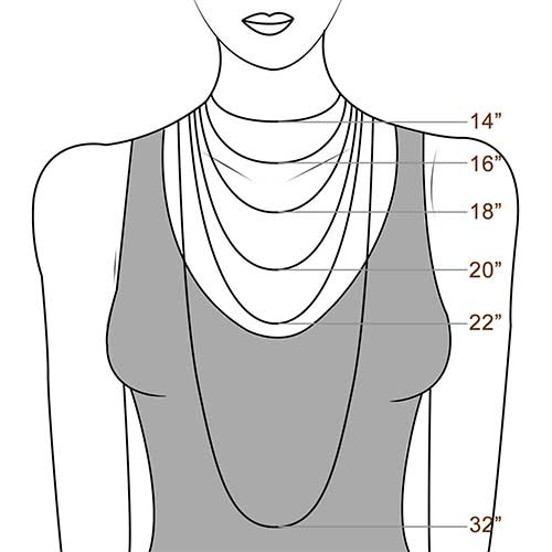 Ladies Necklace Size Guide