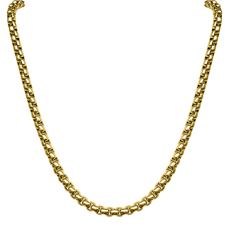 Gold Rolo Chain Necklace