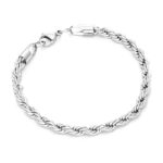 Silver Rope Bracelet