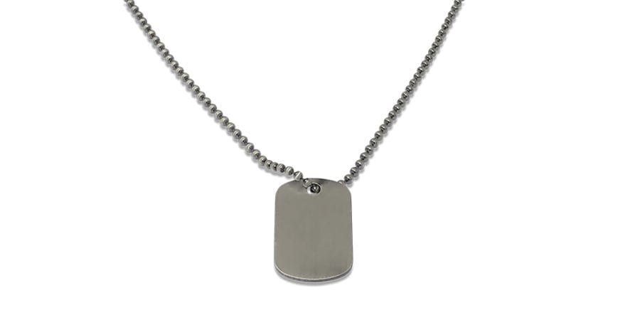 Silver Dog Tag Necklace