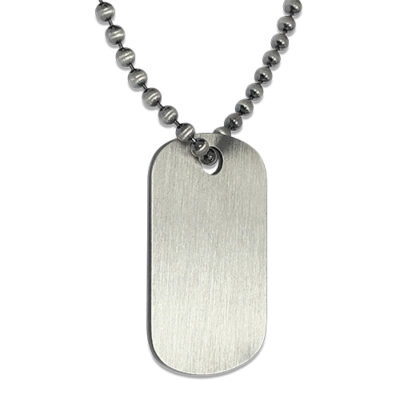 Silver Dog Tag Necklace