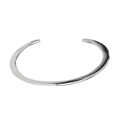 Womens Silver Torque Bangle