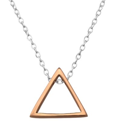 Rose Gold Triangle Necklace