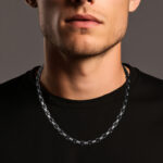 BYZANTINE CHAIN (SILVER/BLACK) | 5MM WIDTH | ONYX