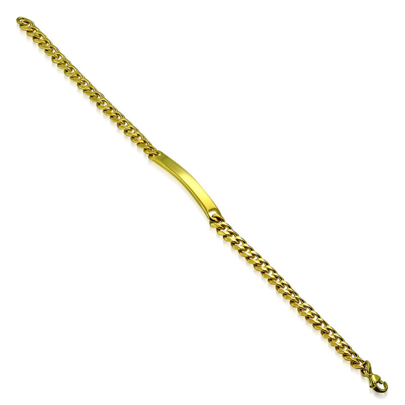 Mens Gold ID Bracelet
