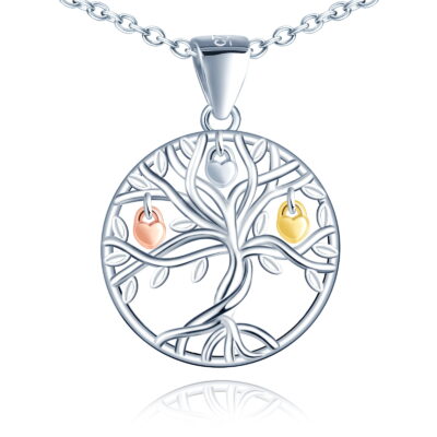 Silver Mulberry Tree of Love Necklace