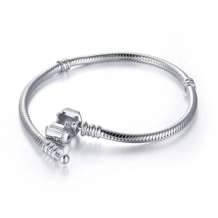 Silver Charm Bracelet Snake