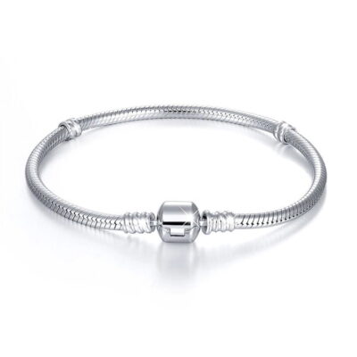 Silver Charm Bracelet Snake
