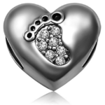 Footprint Charm | Sterling Silver
