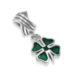 Four Leaf Clover Link Charm | Sterling Silver