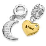 I Love You To The Moon and Back Charm | Sterling Silver