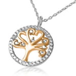 Silver & Rose Gold Plated Mulberry Tree Necklace | Womens Necklace