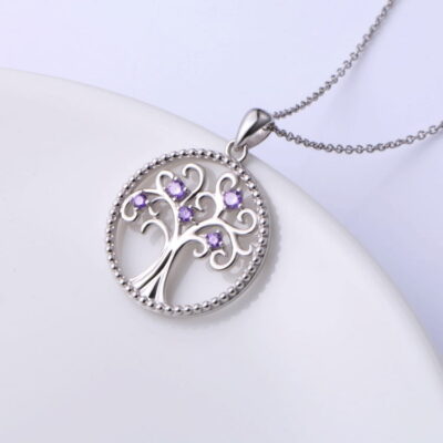 Purple Tree of Life Necklace